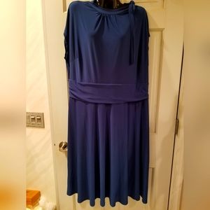 Love Squared Teal Shoulder Tie Dress - NOWT